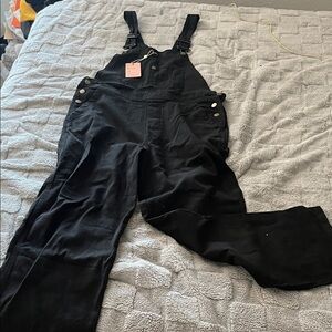 Quince Women's Classic Black Overalls